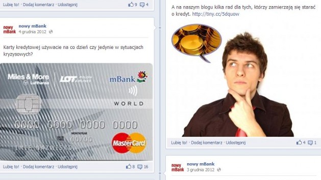 nowy mBank na facebooku koniec roku 2012